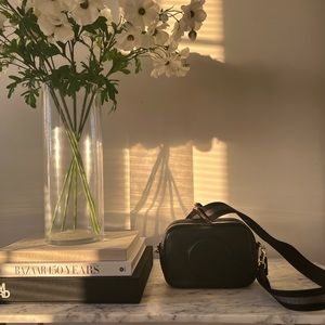 Coach Dempsey Camera Bag With Patch, Black and Gold